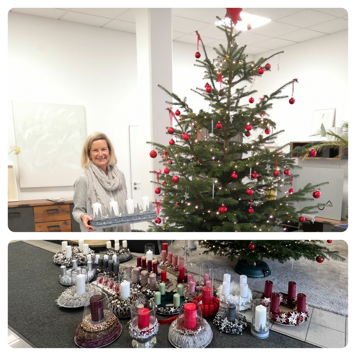 trendteam1's tweet photo. Dank Frau Müller erstrahlen pünktlich zum 1. Advent unsere Büros &amp; das Foyer im Weihnachtsglanz. Wir wünschen allen Kolleg:innen und Familien, Kunden, Lieferanten und Dienstleistern eine besinnliche und vor allem gesunde #Adventszeit! 🕯🕯❄️🎄❄️🕯🕯
#trendteam #smartliving #xmas https://t.co/sWIz3hiAae