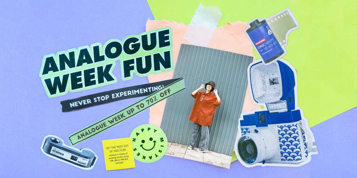 Rimangono poco più di 24 ore per risparmiare fino al 70% su una selezione di fotocamere, pellicole, obiettivi artistici e molto altro ancora grazie alle nostre offerte #AnalogueWeek >>  bit.ly/3aEzSXr
