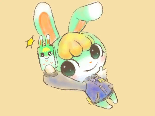 可愛い角度を研究するミッチェル🐰 