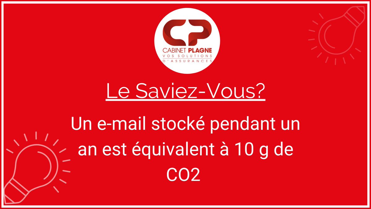 Notre #rendezvous de la #semaine !
"Un #email stocké pendant un an est équivalent à 10 g de #CO2 "
#ecologie #job #rse