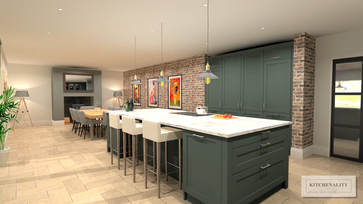 Is an Olive Green Shaker style kitchen the 'on trend' kitchen design for up-market Cheshire clients? We think so.....kitchenality.co.uk/green-macclesf…