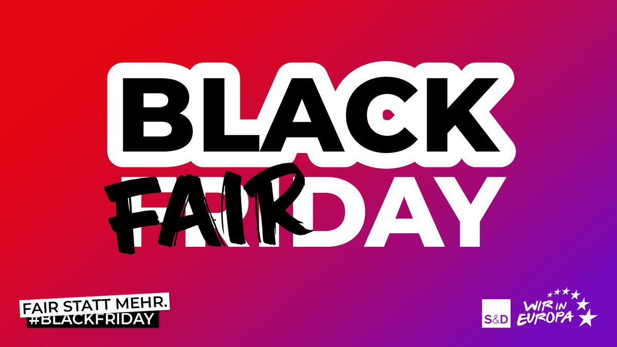 Die meisten Angebote, die uns heute am #BlackFriday zum Shoppen locken, sind das Ergebnis globaler #Lieferketten. Ein EU-Lieferkettengesetz soll Unternehmen dazu verpflichten, dieselben sozialen &amp; ökologischen Standards sicherzustellen, die auch in der EU gelten. #BlackFairDay