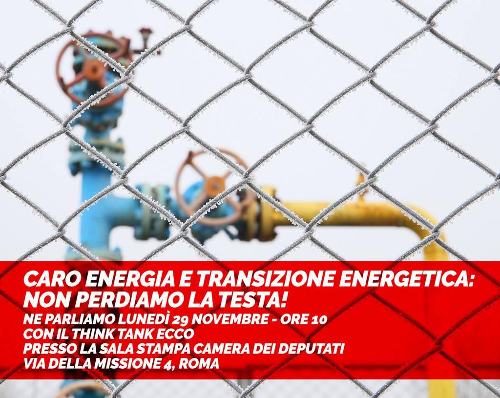 eccoclimate's tweet photo. ❓Dobbiamo preoccuparci del caro #energia? Quali le implicazioni nel lungo periodo?

⚡Non perdiamo la testa! Ne parliamo lunedì 29 novembre con parlamentari e giornalisti. 

📺Diretta dalle 10.00 su WebTV della #CameradeiDeputati 
Scopri di più 👉: https://t.co/rF8X7TAHGu https://t.co/Bl78IktbSQ