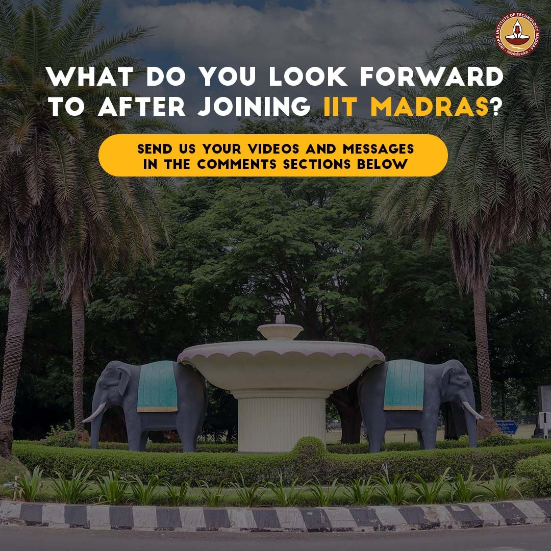 iitmadras's tweet photo. College is an exciting phase of life that marks the beginning of newfound independence as well as responsibilities. Now that you are stepping into @iitmadras as a #fresher, what do you look forward to at the Institute? DM or reply below with your videos and messages.
#LifeatIITM https://t.co/mgDMAXfihu