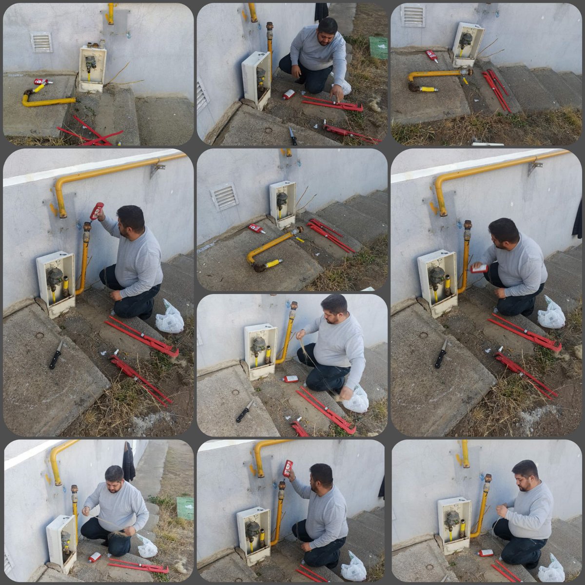 14 blok gaz kaçağı yapılmıştır..
