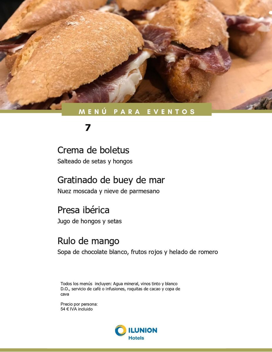 LaKedadaBilbao's tweet photo. Os seguimos presentando menús para que vengáis a disfrutar de la cocina de nuestro restaurante del @ilunionhotels Bilbao 🙌🏻
¿Aún no te has decidido? Echa un vistazo y reserva ya, llamando al 
📲944413100
📩md
#lakedadabilbao #restaurantehotelilunion #restaurante #oferta #menu7 https://t.co/YE7KYrcU1j