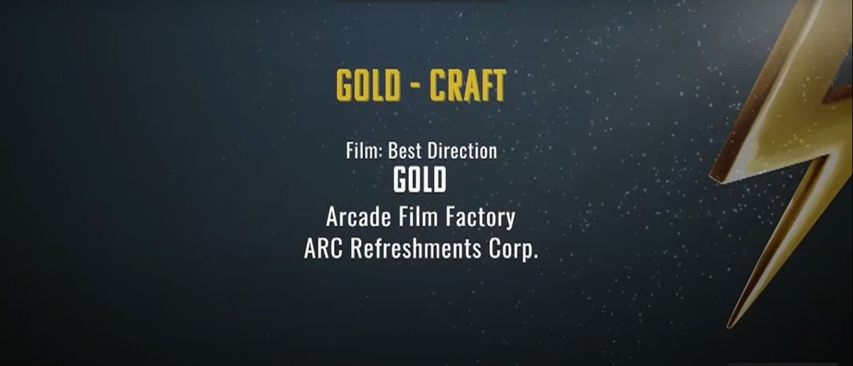 adobomagazine's tweet photo. More Gold winners for Craft are:
⭐FILMPABRIKA INC.
⭐Arcade Film Factory
#CreativeFest
#CreativityUnlocked https://t.co/RTmJasNsxI
