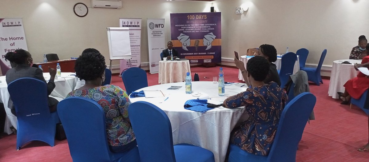 nowippress's tweet photo. #HappeningNow #100days in #parliament weighing in on the first time experience, performance, achievements, lessons learnt, challenges there in and way forward with @WFD_Uganda
#womeninparliament
#womeninleadership
#womeninpolitics
#EWIPproject https://t.co/o77xeKztS8