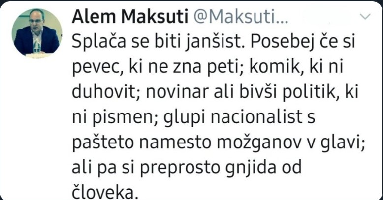 dragica12's tweet photo. @slov1ka Je hodil na isto šolo, kot Maksuti...#gnjide
samo, ta je še malo slabše "doktoriral"... https://t.co/6FDlV38jZN