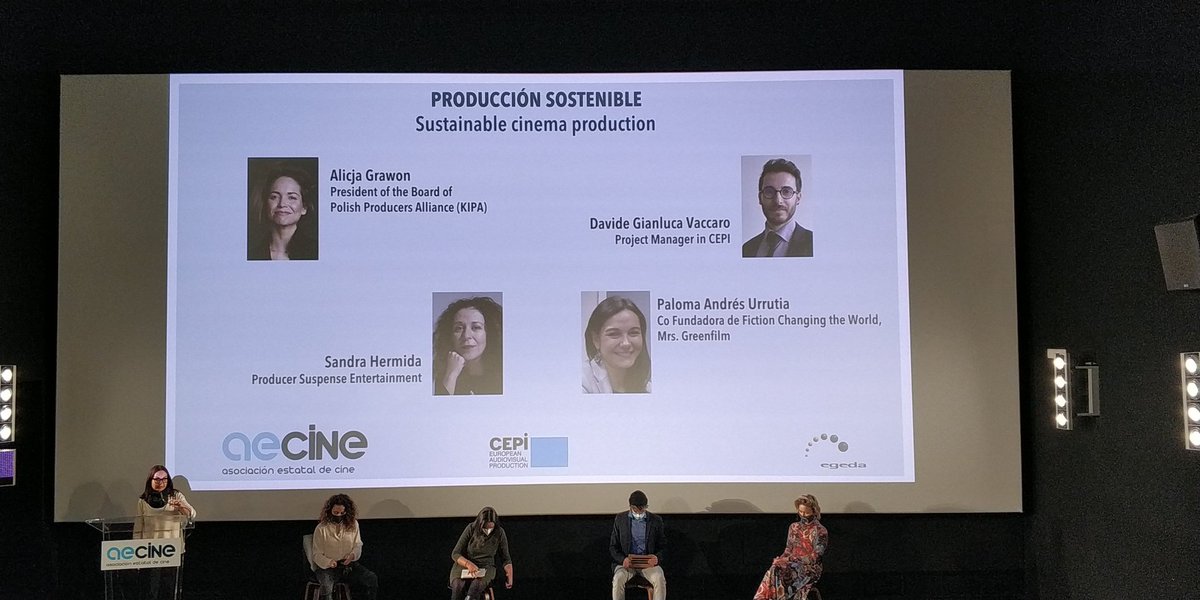 estatal_a's tweet photo. Comienza el workshop sobre Producción Sostenible con los ponentes Sandra Hermida, @davidegianlu , Alicja Grawon y Paloma Andrés Urrutia. https://t.co/fF5ZJzlp5w