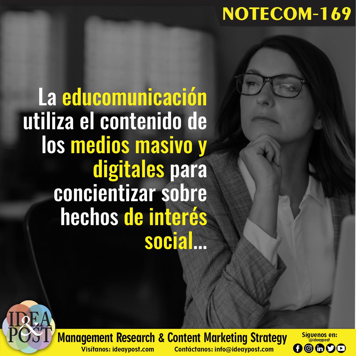 ideaypost's tweet image. Con la educomunicación se pretende fortalecer las competencias comunicacionales de todos los miembros de la sociedad.

Síguenos en #ideaypost o visita nuestro #blog en ideaypost.com y conoce más #notecom

#cds #comdesarrollo #desarrollo #cambio #social #educomunicación