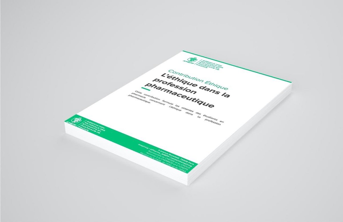 #Éthique | L’ANEPF publie aujourd'hui sa contribution sur l’éthique dans la profession pharmaceutique 📑

🗂 Pour retrouver toutes les propositions, c’est ici ⤵️

🔗 drive.google.com/file/d/1JXVn0q…

🙋‍♀️ Pour toute question, n’hésitez pas à contacter @Amelie_ANEPF VP Solidarité et Éthique.