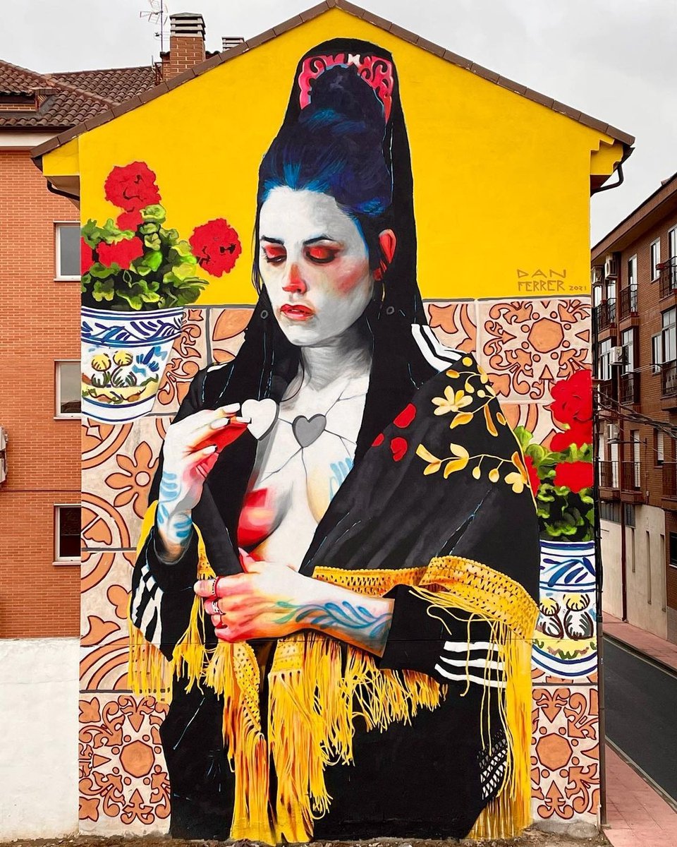 brababella's tweet photo. #Streetart by #DanFerrer @ #Torrijos, Spain, for #MAP2021 #MasalládelaparedFestival
https://t.co/O4urQ9bvfi #arteurbana #urbanart #murals #muralism @danferrer_art https://t.co/5TDDEW5iqF