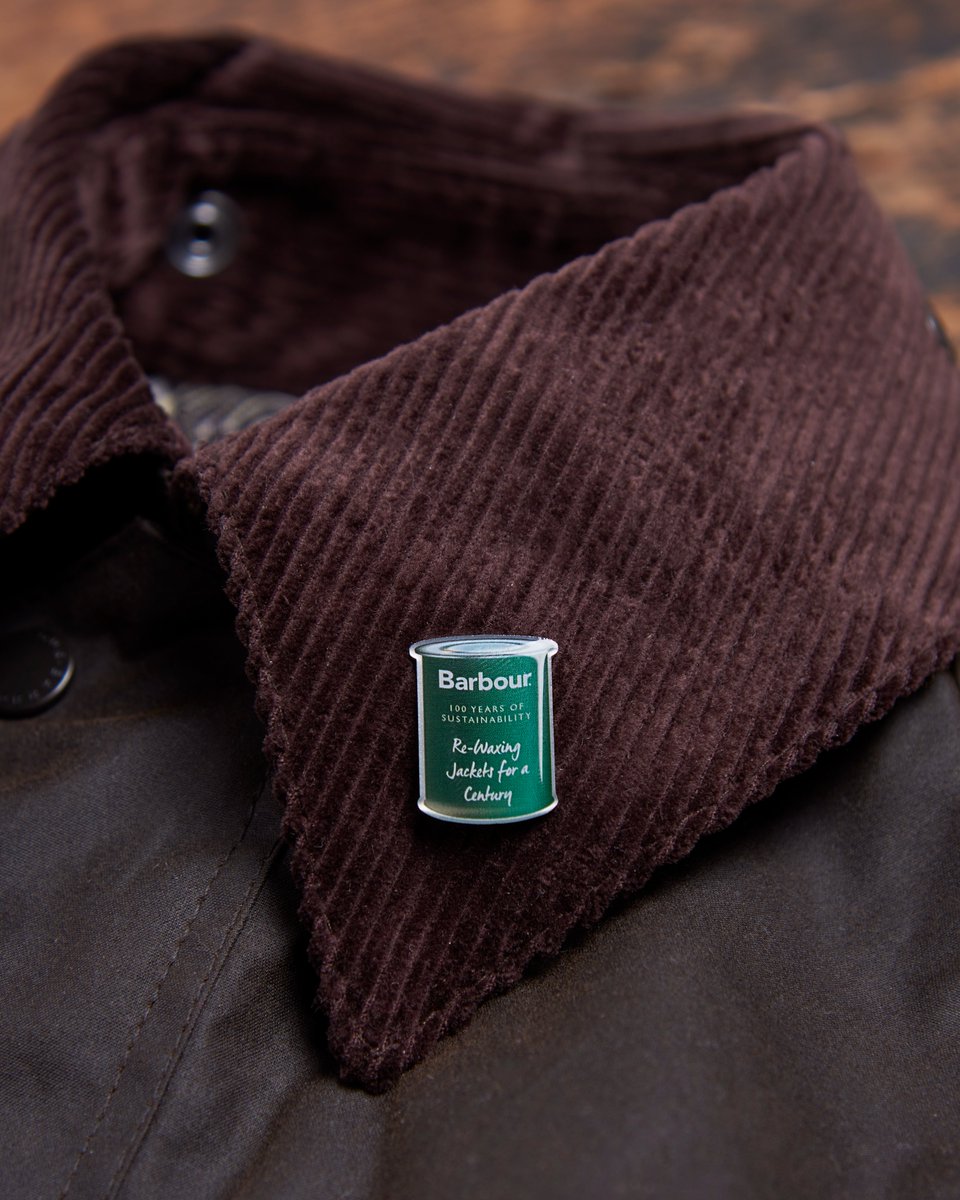 Barbour's tweet photo. We're giving 15 followers the chance to win a limited pin badge to mark 100 years of re-waxing jackets! 

To enter, follow @Barbour, retweet and comment below how often you think waxed jackets need to be re-waxed. Discover the T&amp;C's: https://t.co/N2PuH9xKNi #BarbourWaxForLife https://t.co/NX7XUfb6df