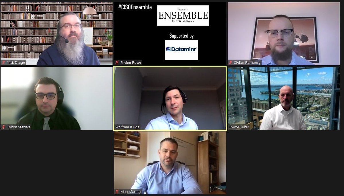 CtgIntelligence's tweet photo. Is the #CISO actually a Team rather than a person? What is the #CISOasATeam concept anyway? Big questions at today's #CISOEnsemble panel moderated by @SonOfSunTzu https://t.co/0mEXNC5y3z