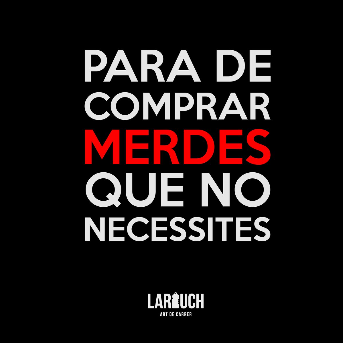 Larouchart's tweet photo. Això és el que pensem sobre el consumisme del Black Friday, sobre les ofertes trampa d'ultima hora i de les compres que s'amontonen en bosses sense obrir. Compra quan vullgues, quan ho necessites i quan t'abelleixca. #LoveWins #BlackFriday #NoCompres #ComerçLocal #CompraAlPoble https://t.co/NfFlTuTubr