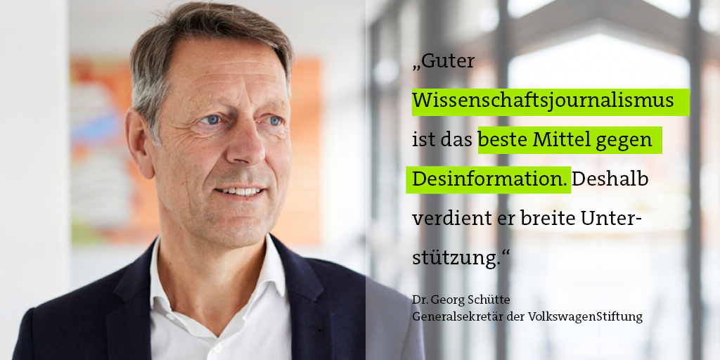 Wir sind gerne dabei: Die VolkswagenStiftung unterstützt den Innovationsfonds Wissenschaftsjournalismus, der ab Frühjahr '22 vielversprechende Start-Ups im Wissenschaftsjournalismus mit Geld und Beratung begleitet, bis sie sich am Markt behaupten können👇 volkswagenstiftung.de/aktuelles-pres…