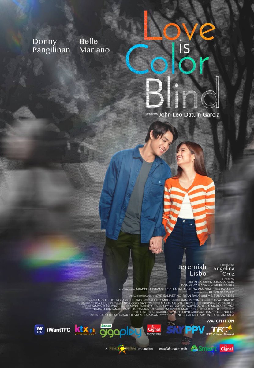 StarCinema's tweet photo. Let this be Cara and Ino's reminder that in times of darkness, there will always be light… and colors. 🌈

SABEEEEE? Share mo na rin your feels about #LoveIsColorBlind's official poster in the comments section below!

Directed by John Leo D. Garcia
Streaming starts... https://t.co/vvPzflxvJx