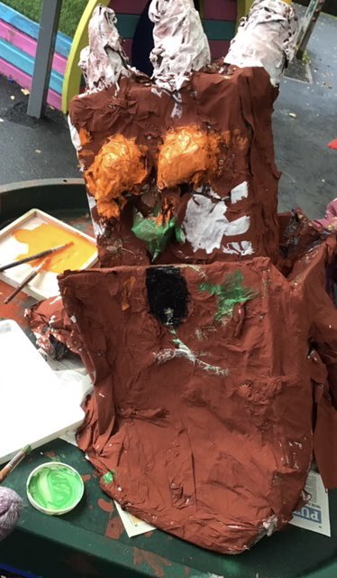 MrsGriffiths7's tweet photo. The Gruffalo , Gruffalo, Gruffalo… 😂❤️#papermache #gruffallo #eyfs https://t.co/cIAFjtMQaW