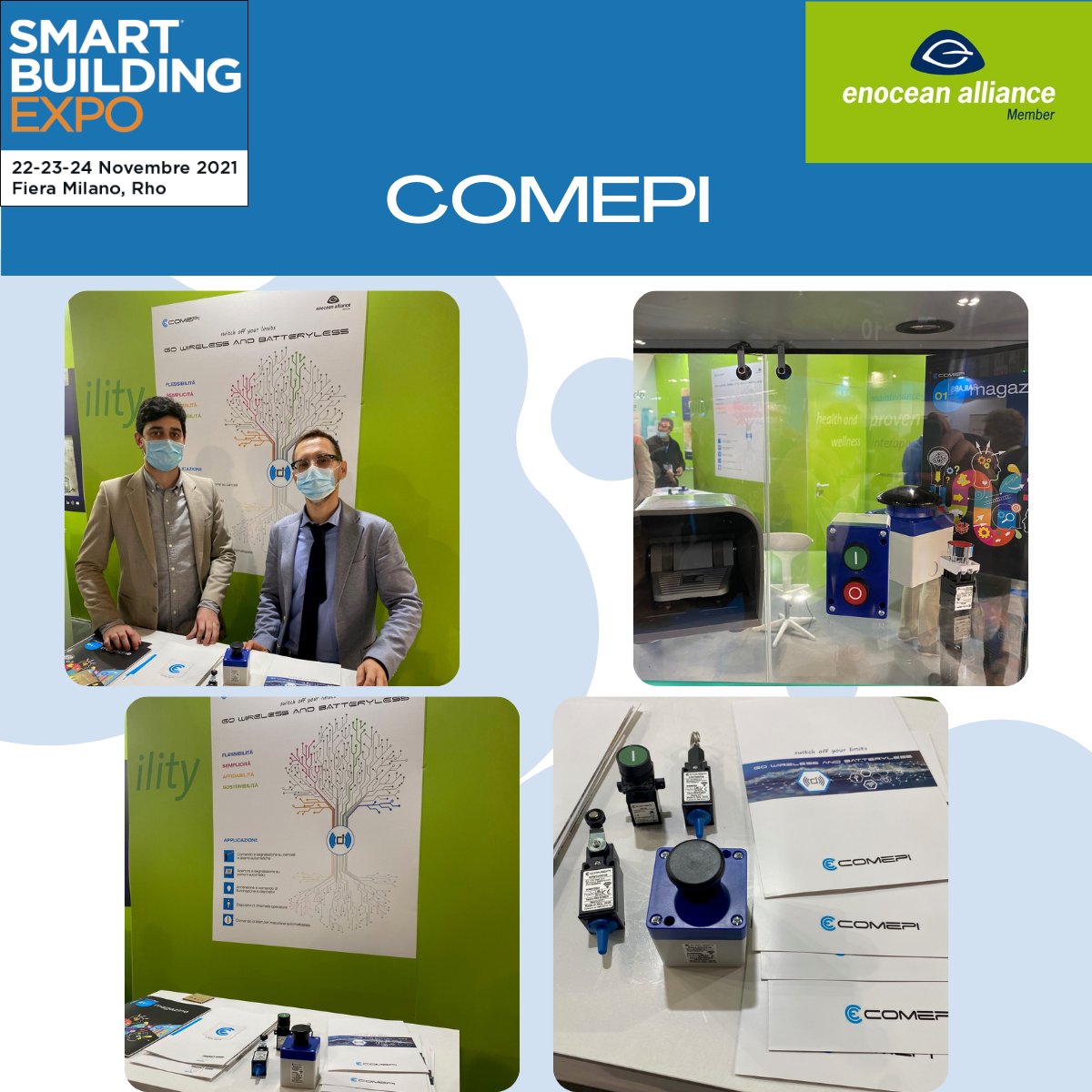 EnOceanAlliance's tweet photo. Thank you to our partners #NIRsrl #COMEPI and #Altecon for your participation in #EnOceanAlliance booth at #smartbuildingexpo. Also thank you to all visitors for your visit to our booth.
#enocean #technology #solutions #milan #event https://t.co/MTOnAboO0i