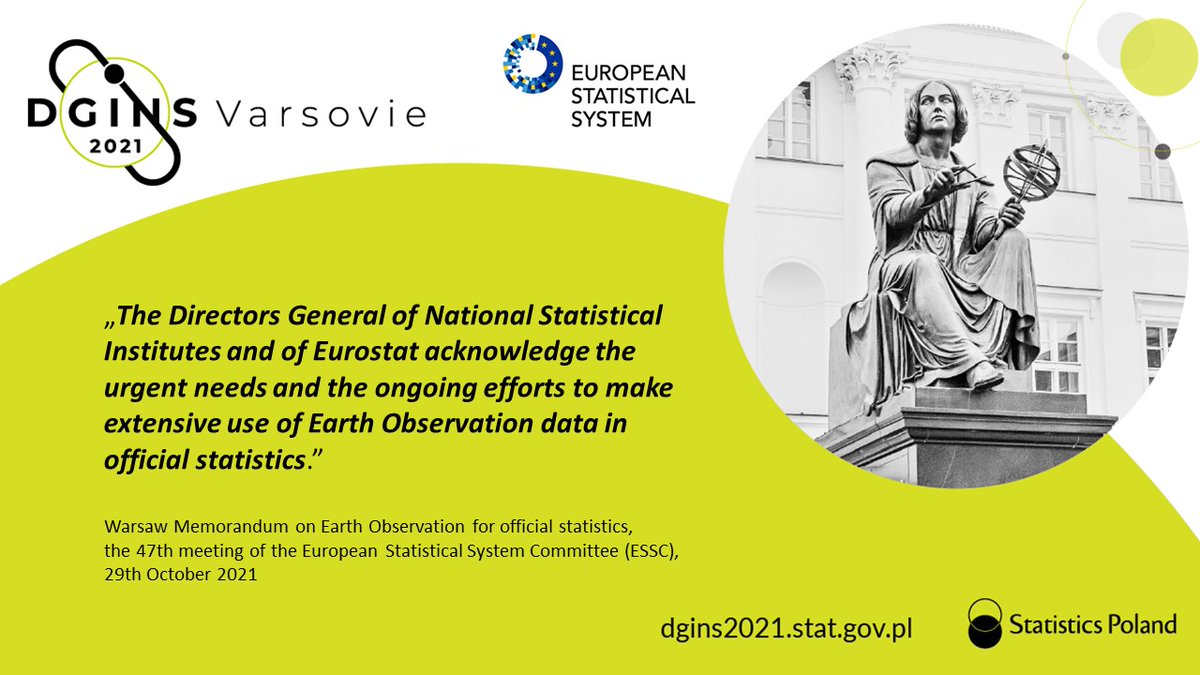 StatPoland's tweet photo. #StatisticsPoland and other members of #ESS do research on the use of satellite imagery data (#EO) to develop official statistics on a wide range of topics such as agriculture, the environment business activity or transport.
#EOforStat #statistics https://t.co/bzz8BDlOz8