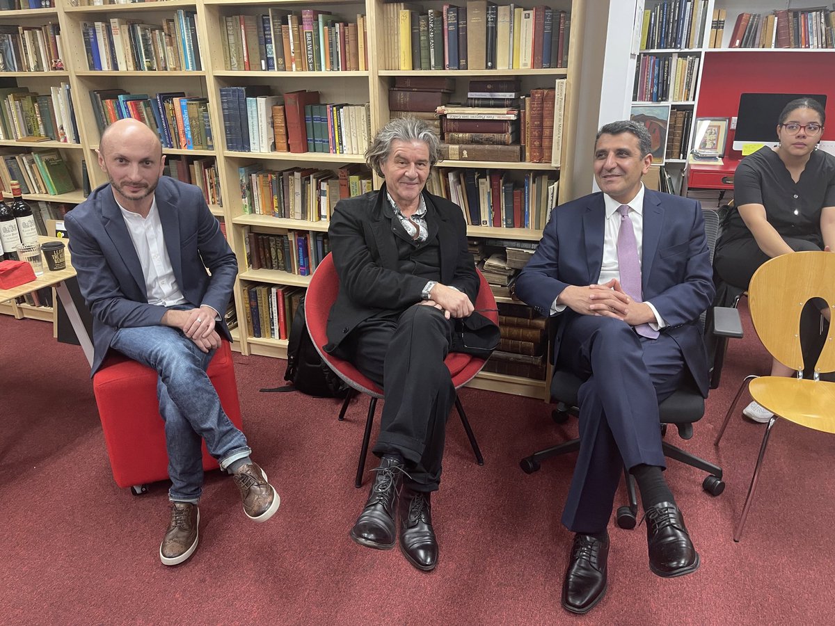 VaruzhanN's tweet photo. I was glad to visit @A_Institute yesterday and to watch a fascinating documentary “Sculpting the void” about renowned Armenian architect  @mossessian_  filmed by Sergo Ustyan. Thanks to Armenian Institute of the UK for the interesting event. https://t.co/vnIMHOkoBm