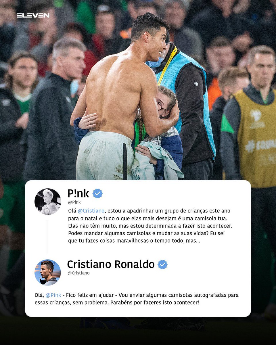 DAZNPortugal's tweet photo. .@Cristiano e @Pink ❤️

#ForTheFans https://t.co/ncWNFHCH8G