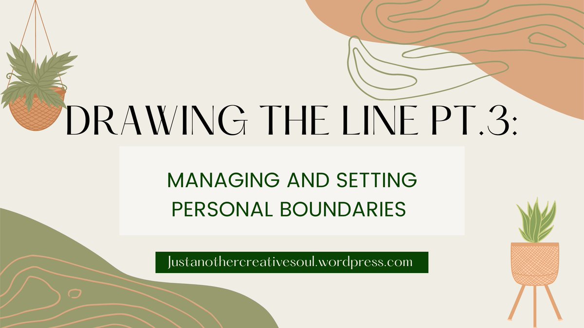 FibbieS's tweet photo. This is the final instalment of my three-part series DRAWING THE LINE. I'll be talking about managing and setting healthy personal boundaries.  
https://t.co/zXb39sI9wy https://t.co/YeYDgNutsC