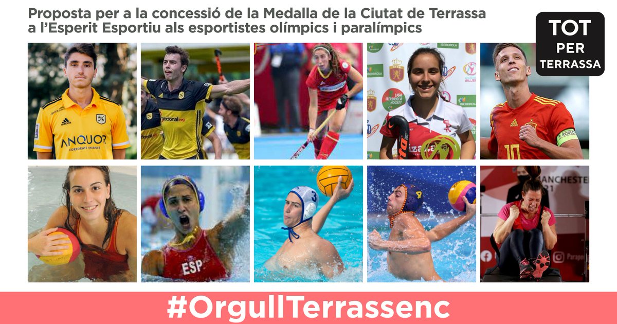 ✔️Aprovada unànimement la proposta per a la concessió de la Medalla de la Ciutat de #Terrassa a l’Esperit Esportiu als esportistes #olímpics i #paralímpics🏅

#PleTrs
#OrgullTerrassenc