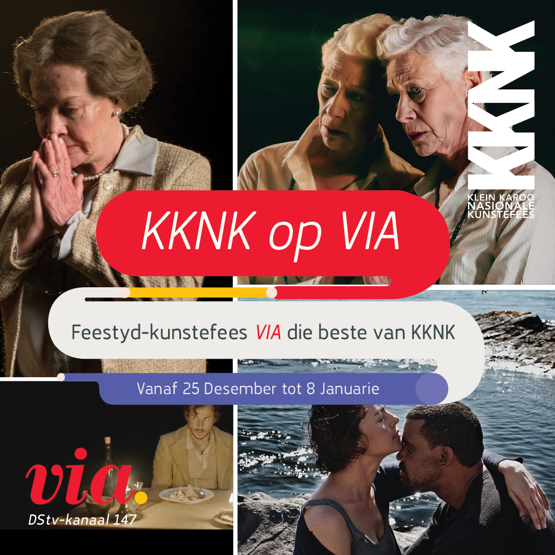 viatv's tweet photo. Kunstefeestyd op VIA! As jy verlang na kunstefeeste en goeie teater, het ons goeie nuus vir jou! #VIA147 bring gedurende die feestyd vier KKNK-verhoogproduksies na jou TV-skerm! Jy kan uitsien na die volgende vier produksies: https://t.co/15br3enWJR