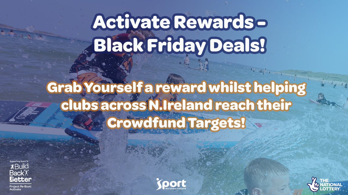 _SportNI's tweet photo. Activate Rewards 🤝 Black Friday

This Black Friday check out some of the great rewards you can get whilst helping Clubs across N. Ireland reach their Crowdfund targets! 🎯

From Jerseys to Match Tickets &amp; even some coaching sessions! ✅

Rewards here: https://t.co/PwDBAbqofM https://t.co/3pG9YjQrS8