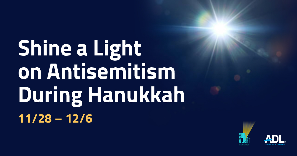 ADL_Education's tweet photo. This Hanukkah, help Shine a Light on Antisemitism Through Education.  We offer practical tools and specific actions to help young people understand and challenge antisemitism. Learn more here 👇👇   https://t.co/KbDZ0R5zAD #ShineALight https://t.co/IlmuDtHvmA