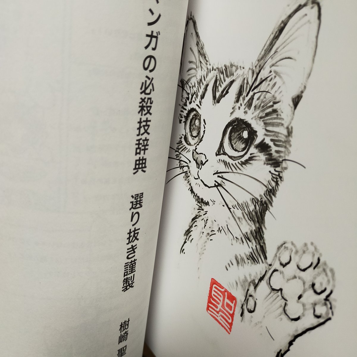 ついでに少量だけですが、「マンガの必殺技辞典 選り抜き謹製」増刷分がBOOTH倉庫に届くまでの間にウチにある分を販売します。ウチからの発送分に関してはBOOST(投げ銭機能)して下さった方にはサインイラスト入れて送ります。