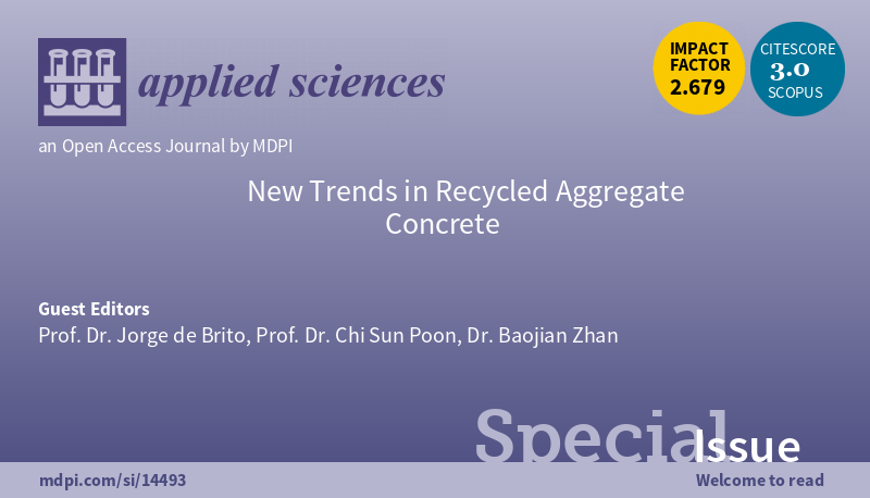 Applsci's tweet image. #HighlyCitedSpecialIssue
mdpi.com/journal/applsc…
Guest Editors: Prof. Dr. Jorge de Brito, Prof. Dr. Chi Sun Poon and Dr. Zhan Baojian

#recycledaggregates #mixdesign #structuralconcretedesign #environmentalperformance #upscaling #recycledaggregateconcrete #mdpiapplsci #openaccess