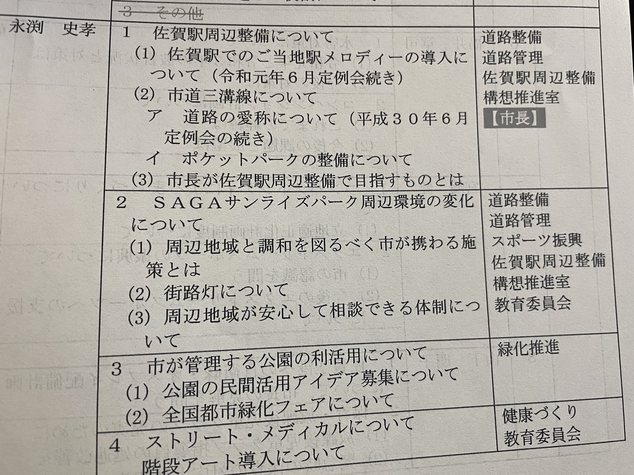 永渕ふみたか 佐賀市議会議員 改選後 最初の一般質問に登壇します 12月2日 木 午後1時 予定 登壇予定となります 詰め込みすぎた O O T Co 4bmkwd0vcb Twitter