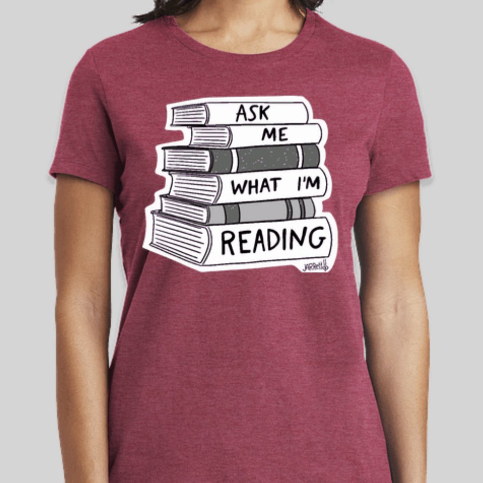 Jarrett_Lerner's tweet photo. Looking for some new bookish and/or creativity-themed clothing (for you, a friend, or a colleague)? I currently have six designs, in multiple style options and dozens of color choices, up at my @customink store: https://t.co/5Y95cEms1L. Proceeds used to improve kids’ book access. https://t.co/aQhPEJEADz