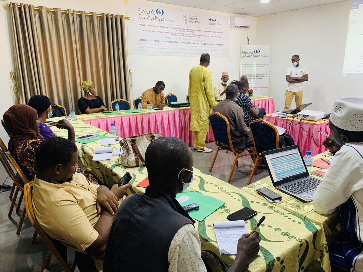 PCQVP1's tweet photo. PROJET D’APPUI A LA PRISE EN CHARGE DE LA DIMENSION GENRE DANS LA GOUVERNANCE DU SECTEUR EXTRACTIF EN GUINEE 

ATELIER DE CONSULTATION DE LA SOCIETE CIVILE AU SENS LARGE SUR LE PROCESSUS DE VALIDATION DE LA GUINEE À L’ITIE https://t.co/blgAYNz9I9
