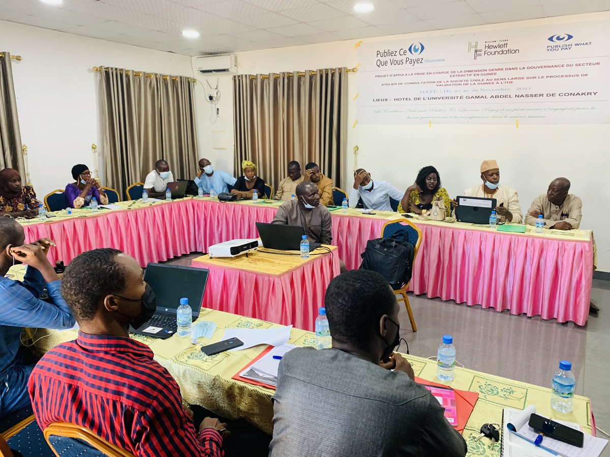 PCQVP1's tweet photo. PROJET D’APPUI A LA PRISE EN CHARGE DE LA DIMENSION GENRE DANS LA GOUVERNANCE DU SECTEUR EXTRACTIF EN GUINEE 

ATELIER DE CONSULTATION DE LA SOCIETE CIVILE AU SENS LARGE SUR LE PROCESSUS DE VALIDATION DE LA GUINEE À L’ITIE https://t.co/blgAYNz9I9