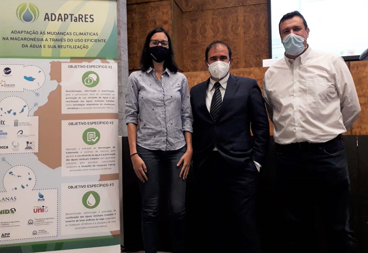 Elmasa_TA's tweet photo. Esta semana asistimos a las jornadas de difusión de resultados @adaptares, -donde participamos en el proyecto de tratamiento terciario para la ETAR de Santa Catarina en #CaboVerde-. Gracias al @ITCCANARIAS   y a la @ULPGC  por su organización. https://t.co/RmgmNk2SWJ