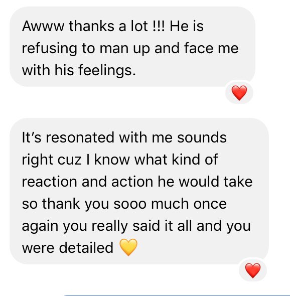 ReadingByAvery's tweet photo. A lovely feedback from my client💜 https://t.co/ie7u4bdggR