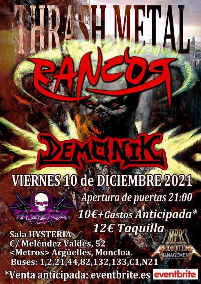 Si tenéis claro que queréis venir a este bolo, podéis avisar a <a href="/DemonikOfficial/">Demonik</a>, a mi o al resto de miembros para pillar la anticipada física . Un saludito.
