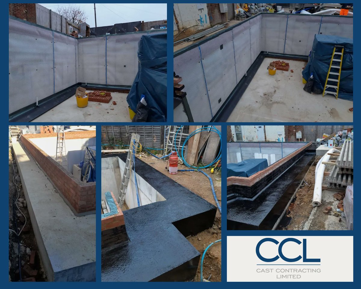 cclltd's tweet photo. This #concrete #basement was constructed using a #waterproof additive and a #hydrophilic joint system. 
CCL specified a post applied #membrane to link from the waterproof concrete up to DPC level &amp; complemented the #waterproofing strategy by installing a cavity drain system ✅ https://t.co/VjEVMoe1lH