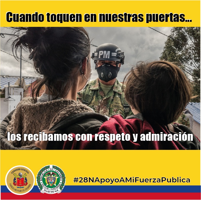EIExpedienteCol's tweet photo. Dato: Por iniciativa de un grupo de personas de la sociedad civil, se está convocando en varias ciudades del país, a una concentración de reconocimiento de la misión de la fuerza pública nacional para el próximo 28 de noviembre a las 9:00 a.m.  #28NApoyoAMiFuerzaPublica https://t.co/Xp7UoOpbHD