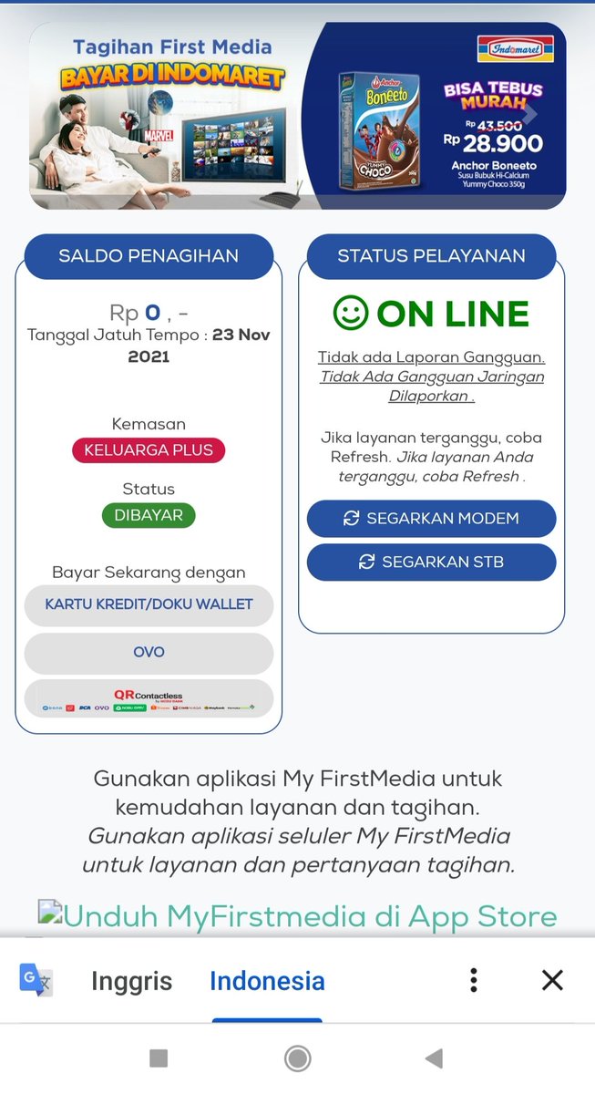 FayoFidel's tweet photo. @FirstMediaCares Online drmn? Udah 7 hari putus tanpa kejelasan..cm status perbaikan, ini tiba2 status online..faktanya masih offline...klo udah ga bisa benerin mending terus terang aj. https://t.co/wUfsHfcKX6