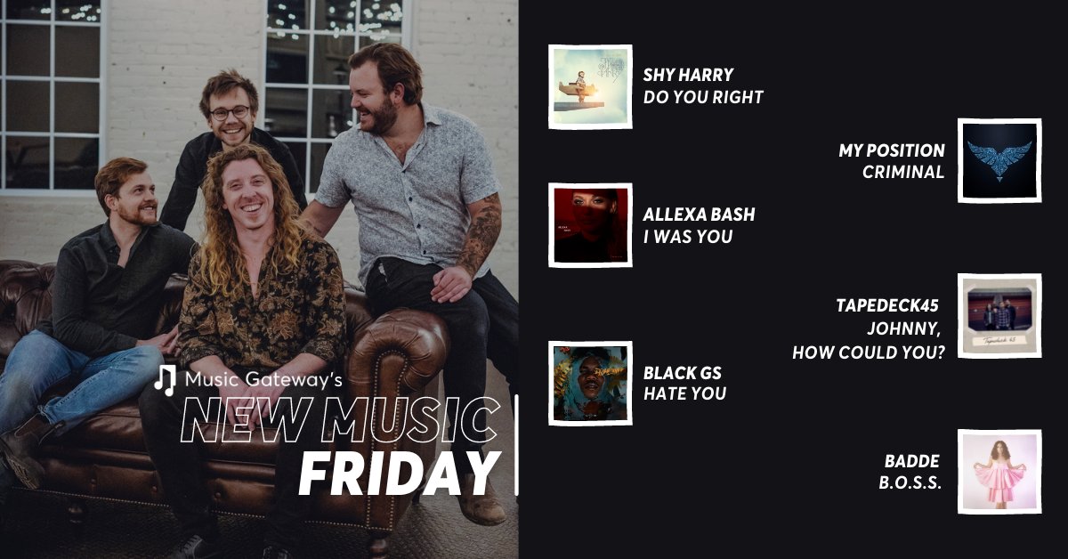 Music_Gateway's tweet photo. The #NewMusicFriday vibes are strong with this one 🤩Check out our official New Music playlist exclusively on @Spotify &amp; see for yourself! https://t.co/UfYggjFcee 

Featuring... @ShyHarryBand, @mypositionband, Allexa Bash, Tapedeck45, @BlackGsOfficial &amp; BADDE 🔊 https://t.co/ez5mE5GPTS