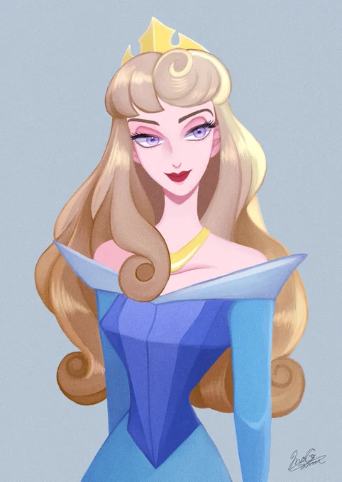 美しすぎて定期的に描きたくなるプリンセス👑 