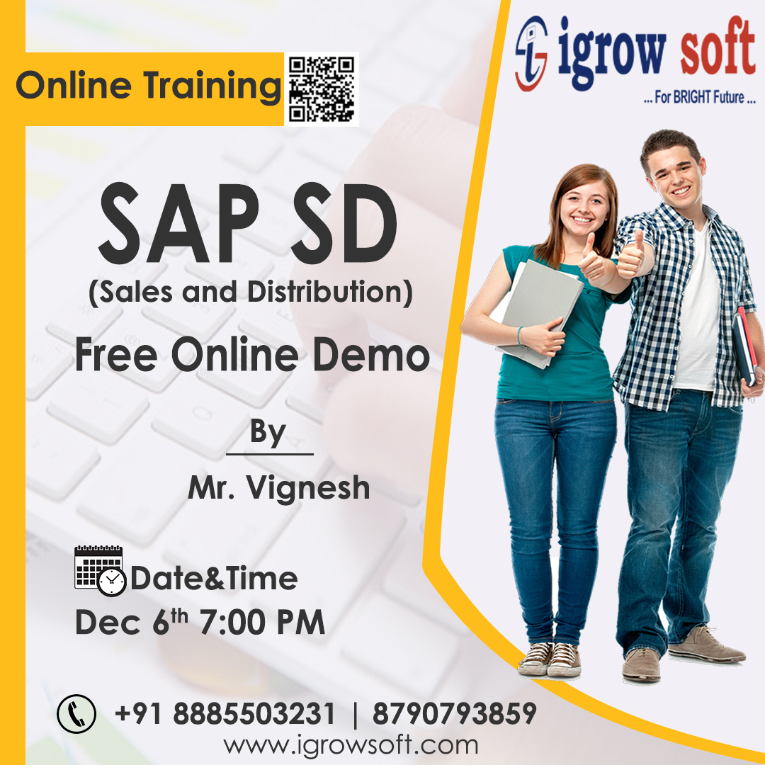 igrowsoftindia's tweet image. Enroll Now:
Attend Free Online Demo On SAP SD Server by Mr. Vignesh
Demo On: 6th December @7:00 PM
call us: +91 8885503231 , 8790793859
Visit: igrowsoft.com/sap-sd-trainin…
#sapsdtrainingonline #sapsdtraininginhyderabad
#sapsdtrainingnearme #sapsdtrainingmaterialpdf
#sapsdtrainingvideo