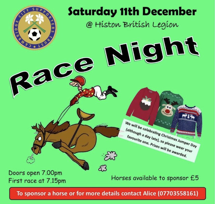 CambCityST's tweet photo. A date for your diaries. We do hope you can join us for what is always a brilliant evening! https://t.co/NKnEeyRsG5