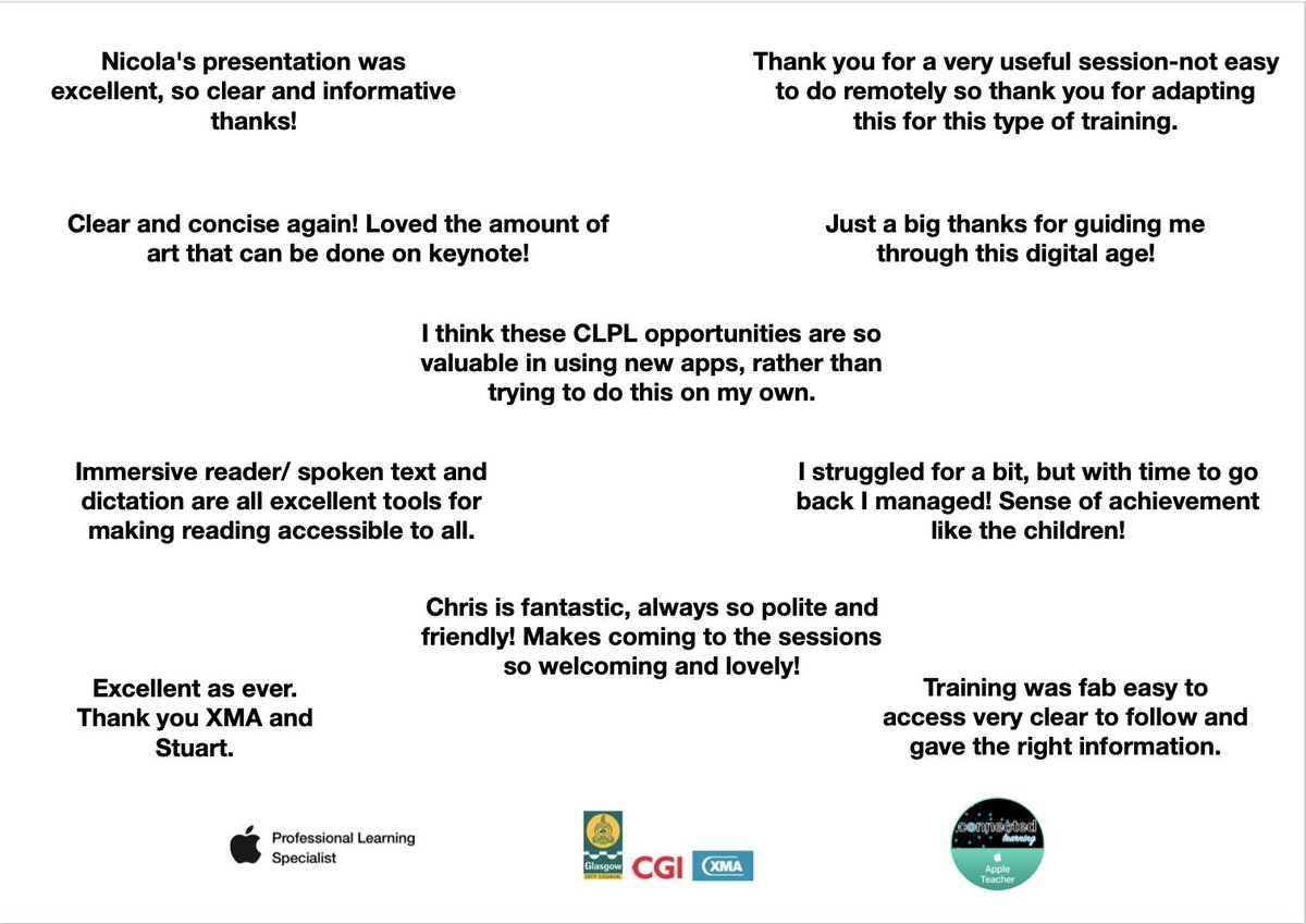 XMALearning's tweet photo. Over 100 sessions completed and over 1000 @GlasgowCC teachers have attended since August - plus a pile of excellent feedback to boot. Now that's a #feelgoodfriday! Cheers everyone 🥂@WeareXMA  @DL_for_All @GlasgowRTC @claire_harvey14  @maureen0207 https://t.co/bATPbFm3IH