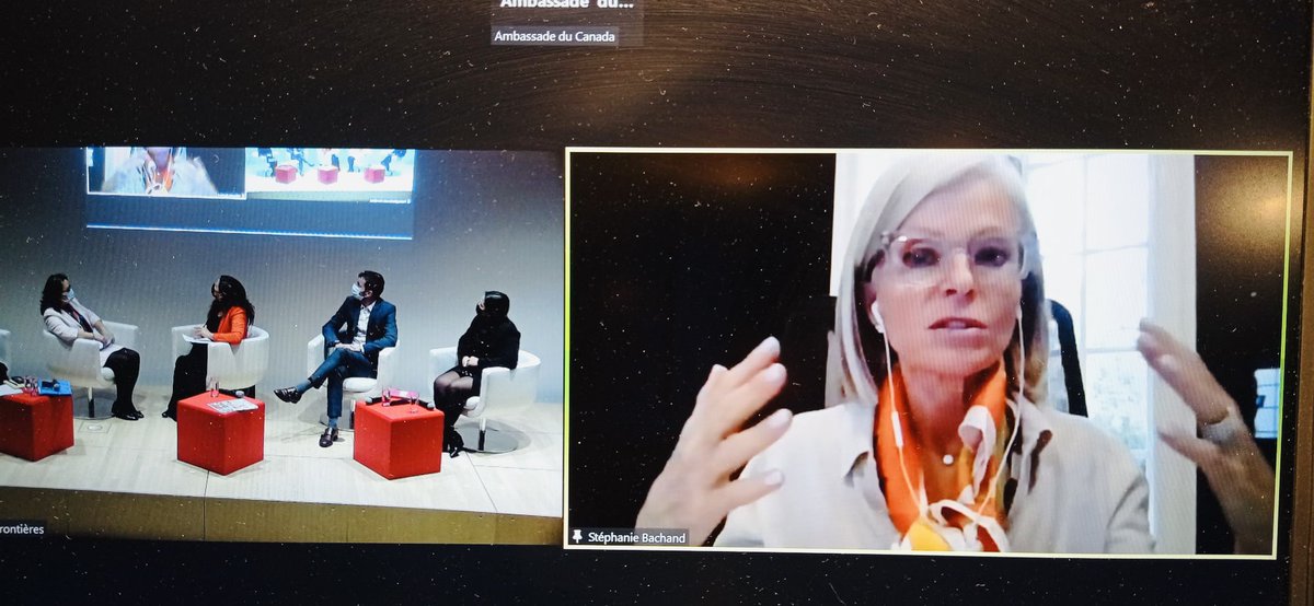 Monica_RaduEU's tweet photo. Un grand merci pour le soutien de @FrancophonieSF @AmbCanFrance @HudonIsabelle pour que la conférence sur «Les femmes au ❤️ de la relance économique» soit une si belle réussite. Les femmes ont un rôle essentiel pour le bien être de nos sociétés &amp; nos économies au niveau mondial. https://t.co/6SVmWr2IlU
